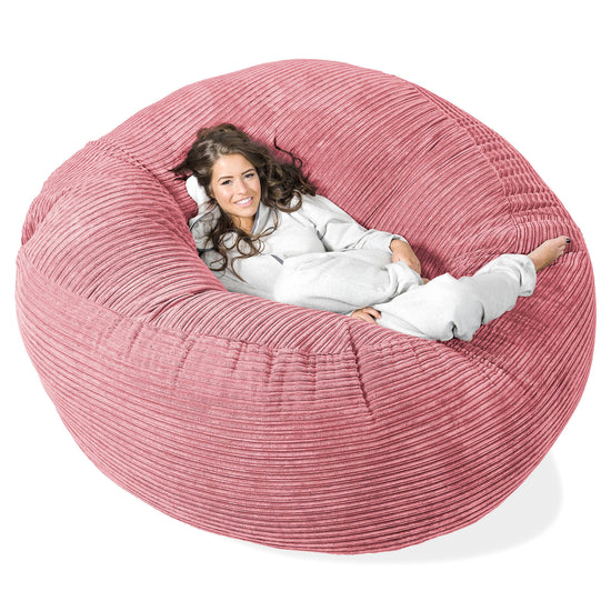 Mega-Mammoth Sofa Sitzsack XXL - Cord Koralle 01