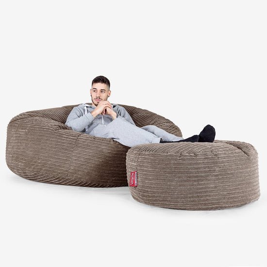 Mega-Mammoth Sofa Sitzsack XXL - Cord Mocca 02
