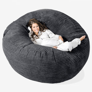 Mega-Mammoth Sofa Sitzsack XXL - Cord Schwarz