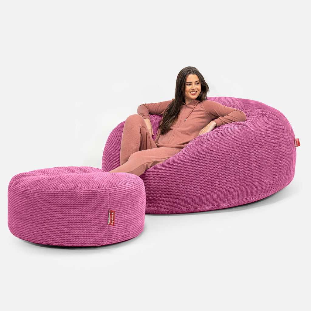 Mega-Mammoth Sofa Sitzsack XXL - Pom-Pom Pink 02