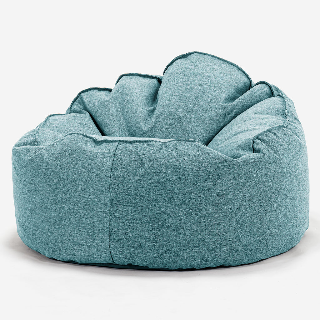 Mini-Mammoth Sitzsack - Interalli Wolle Aqua 01