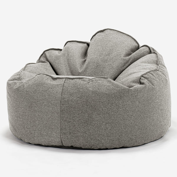 Mini-Mammoth Sitzsack - Interalli Wolle Silber 01