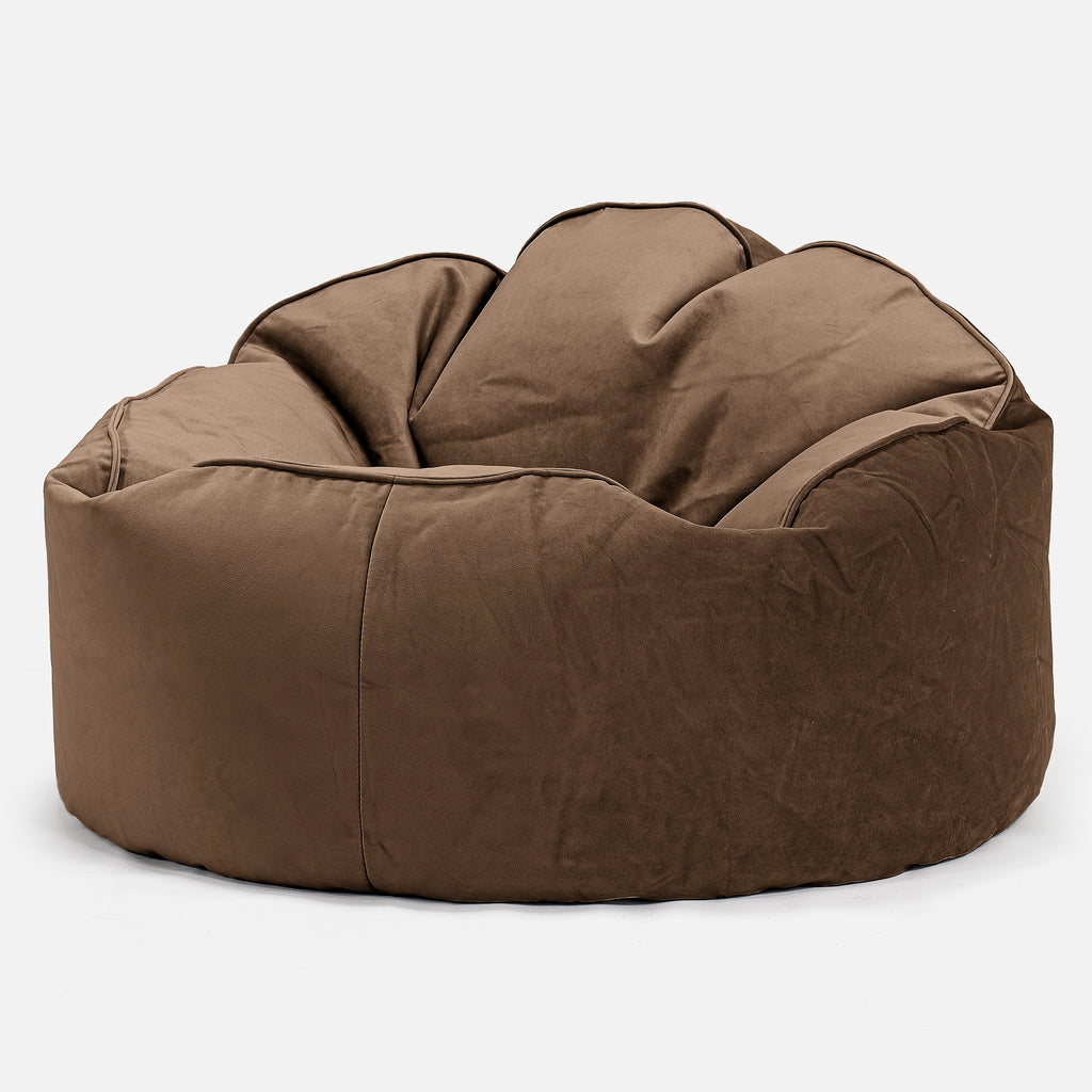 Mini-Mammoth Sitzsack - Samt Espresso 01