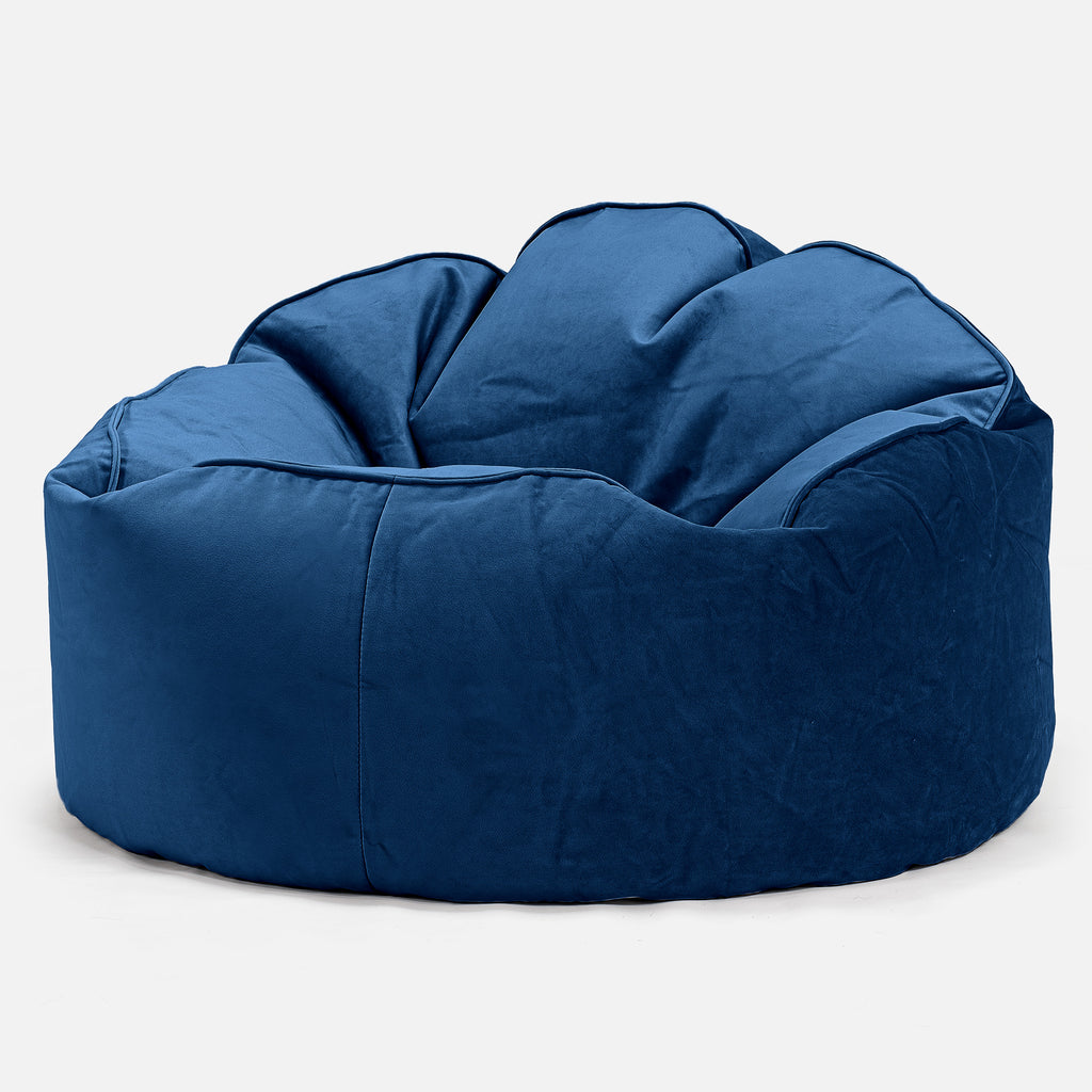 Mini-Mammoth Sitzsack - Samt Marineblau 01