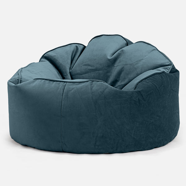 Mini-Mammoth Sitzsack - Samt Türkis 01
