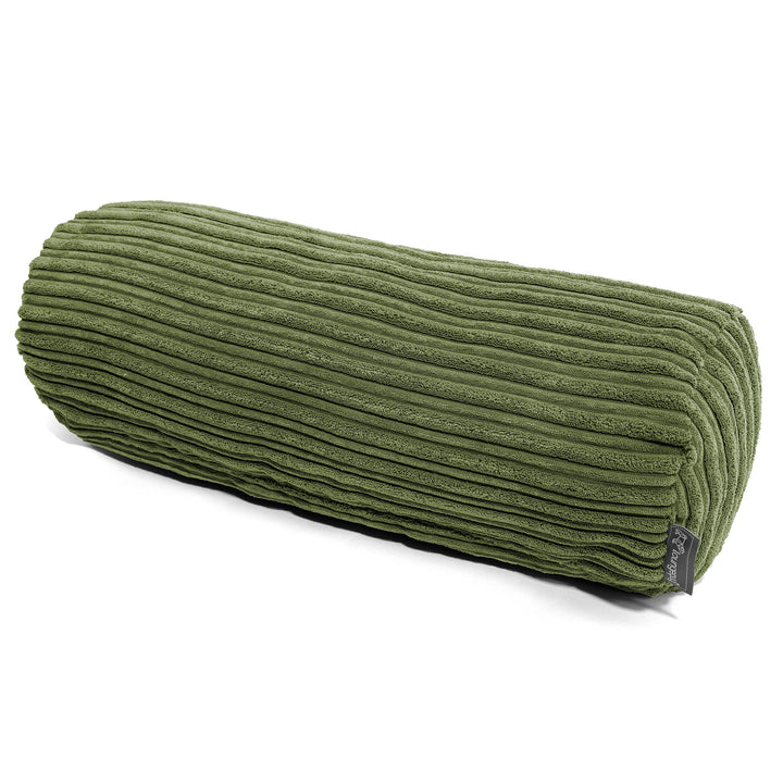 Lounge Pug Nackenrolle Kissen 20 x 55cm Cord Nadelwaldgrün Zierkissen Sofakissen Dekokissen– Big Bertha Original DE