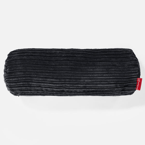 Nackenrolle Kissen 20 x 55cm - Cord Schwarz 01