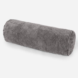 Nackenrolle Dekokissen / Sofa Kissenbezug 20 x 55cm - Pom-Pom Anthrazit