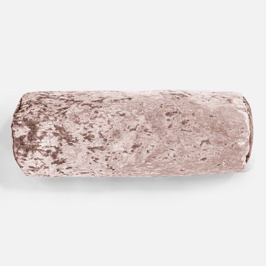 Nackenrolle Kissen 20 x 55cm - Retro-Samt Trüffel 02