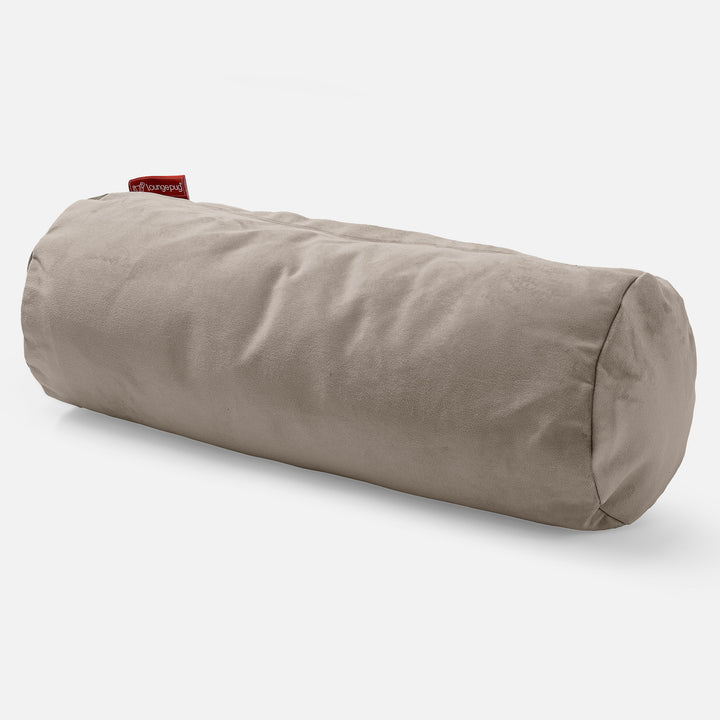 Nackenrolle Dekokissen / Sofakissen 20 x 55cm - Samt Nerzfarben 01