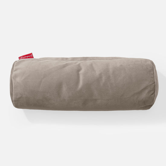 Nackenrolle Dekokissen / Sofakissen 20 x 55cm - Samt Nerzfarben 02