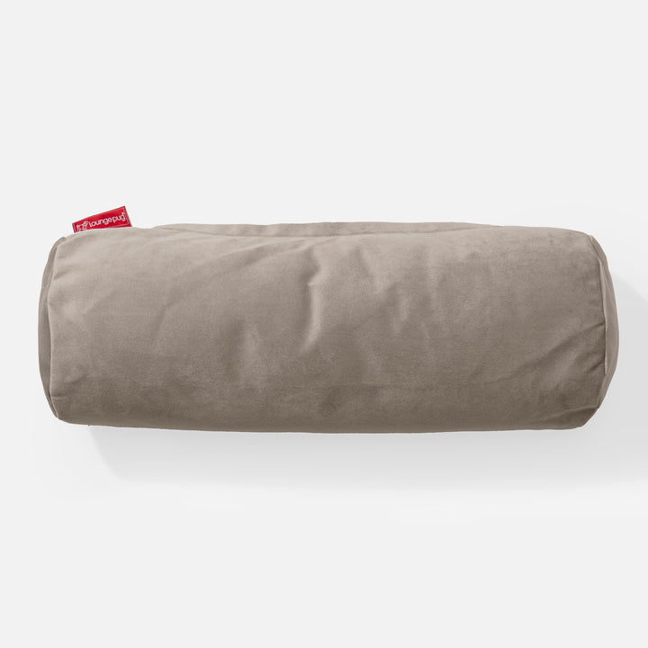 Nackenrolle Dekokissen / Sofakissen 20 x 55cm - Samt Nerzfarben 02