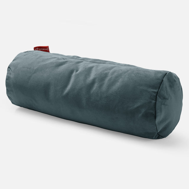 Nackenrolle Dekokissen / Sofakissen 20 x 55cm - Samt Türkis 01