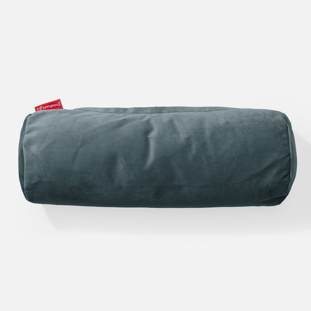 Nackenrolle Dekokissen / Sofakissen 20 x 55cm - Samt Türkis 02