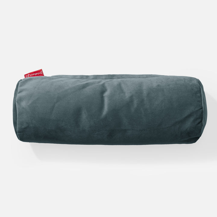 Nackenrolle Dekokissen / Sofakissen 20 x 55cm - Samt Türkis 02