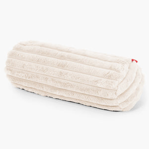 Nackenrolle Dekokissen / Sofa Kissenbezug 20 x 55cm - Ultra Plüsch Cord Creme