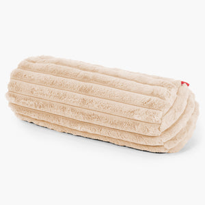 Nackenrolle Dekokissen / Sofa Kissenbezug 20 x 55cm - Ultra Plüsch Cord Pfirsich
