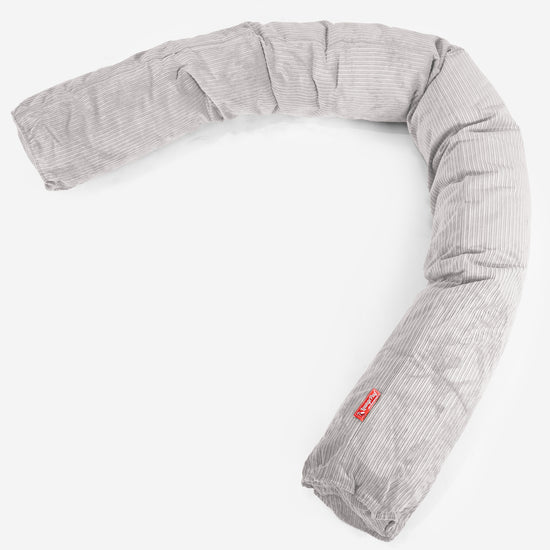 Seitenschläferkissen XXL - Nadelstreifencord Stein 01