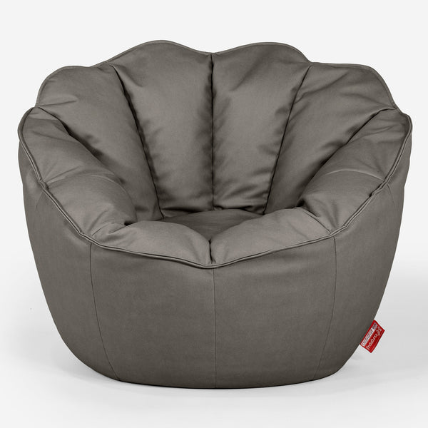 Natalia Sacco Sitzsack Stuhl - Veganes Leder Grau 01