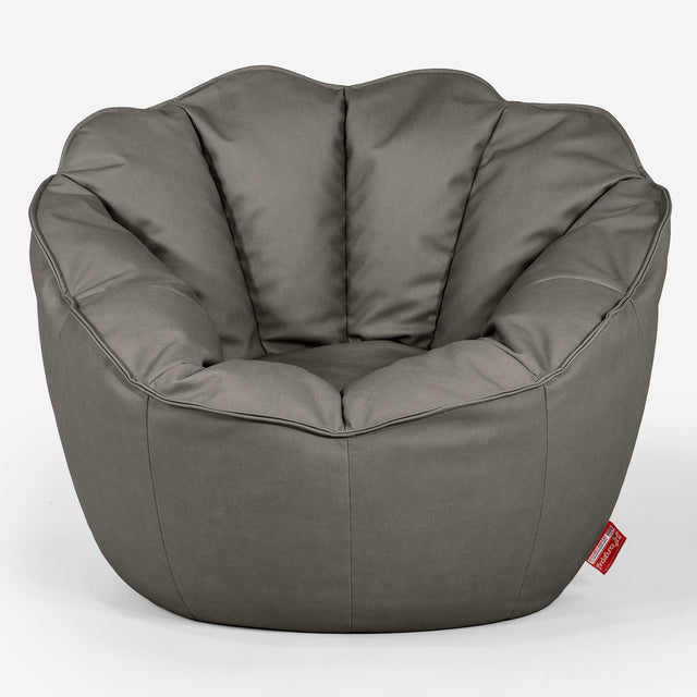 Natalia Sacco Sitzsack Stuhl - Veganes Leder Grau 01