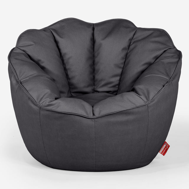 Natalia Sacco Sitzsack Stuhl - Veganes Leder Schwarz 01