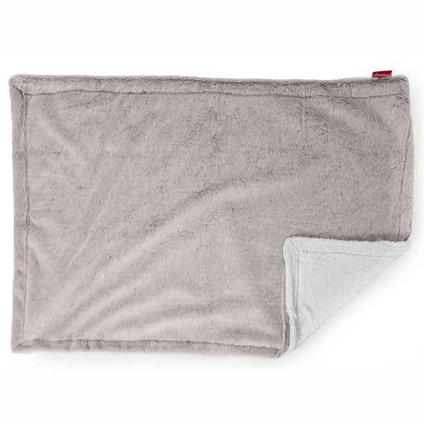 Sherpa-Decke - Kaninchen Kunstfell Hellgrau 02