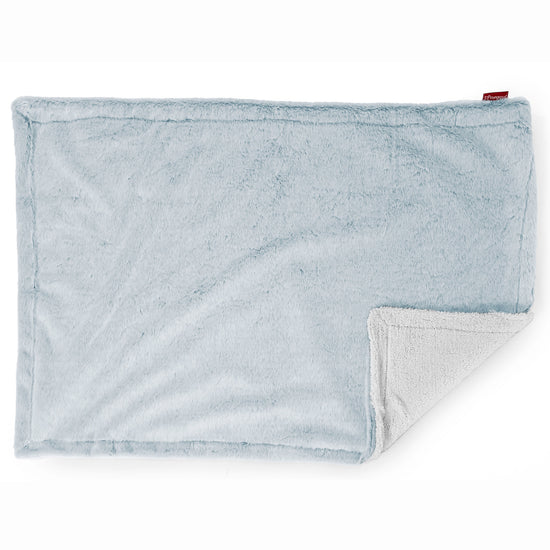 Sherpa-Decke - Kaninchen Kunstfell Pastellblau 03
