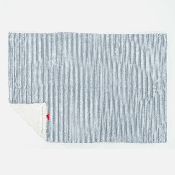 Sherpa-Decke - Cord Baby Blau 02