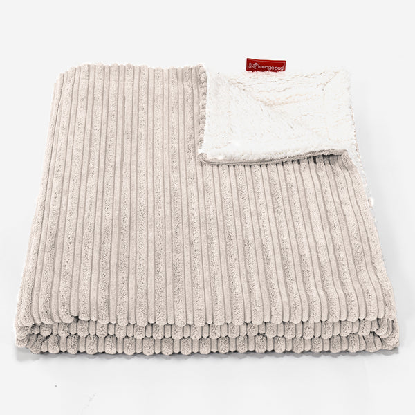 Sherpa-Decke - Cord Elfenbein 01