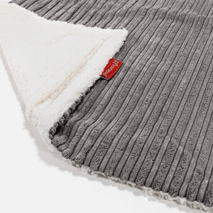 Sherpa-Decke - Cord Graphitgrau