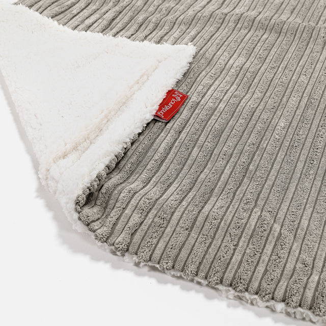 Sherpa-Decke - Cord Nerzfarben 02