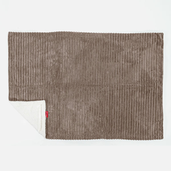 Sherpa-Decke - Cord Mocca 01