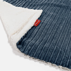 Sherpa-Decke - Cord Marineblau