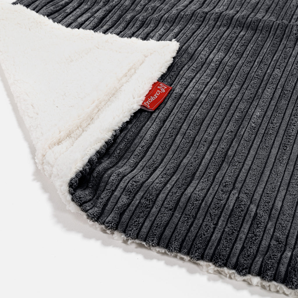 Sherpa-Decke - Cord Schwarz 02