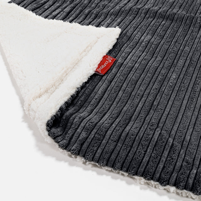 Sherpa-Decke - Cord Schwarz 02