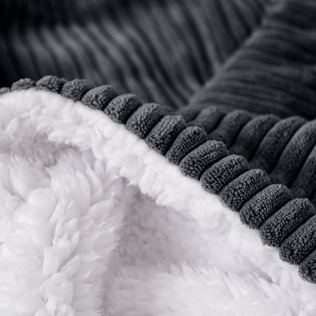 Sherpa-Decke - Cord Schwarz 04
