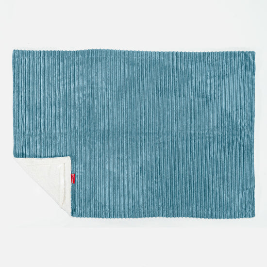Sherpa-Decke - Cord Türkis 03