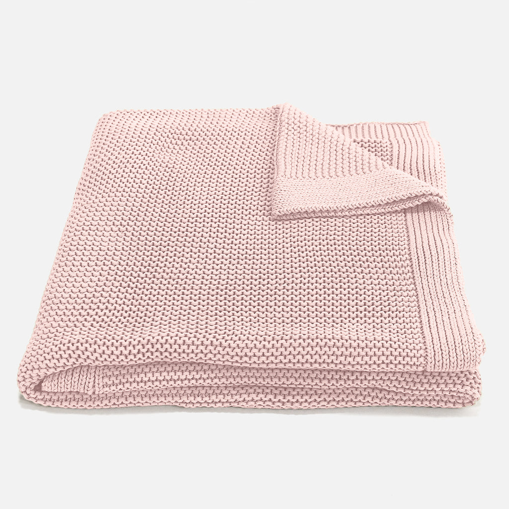 Kuscheldecke / Tagesdecke - 100% Baumwoll Ellos Baby Pink 01