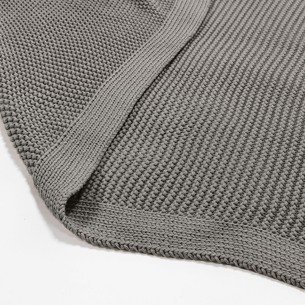 Kuscheldecke / Tagesdecke - 100% Baumwoll Ellos Grau 02