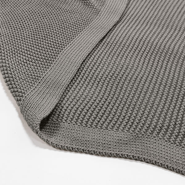 Kuscheldecke / Tagesdecke - 100% Baumwoll Ellos Grau 03