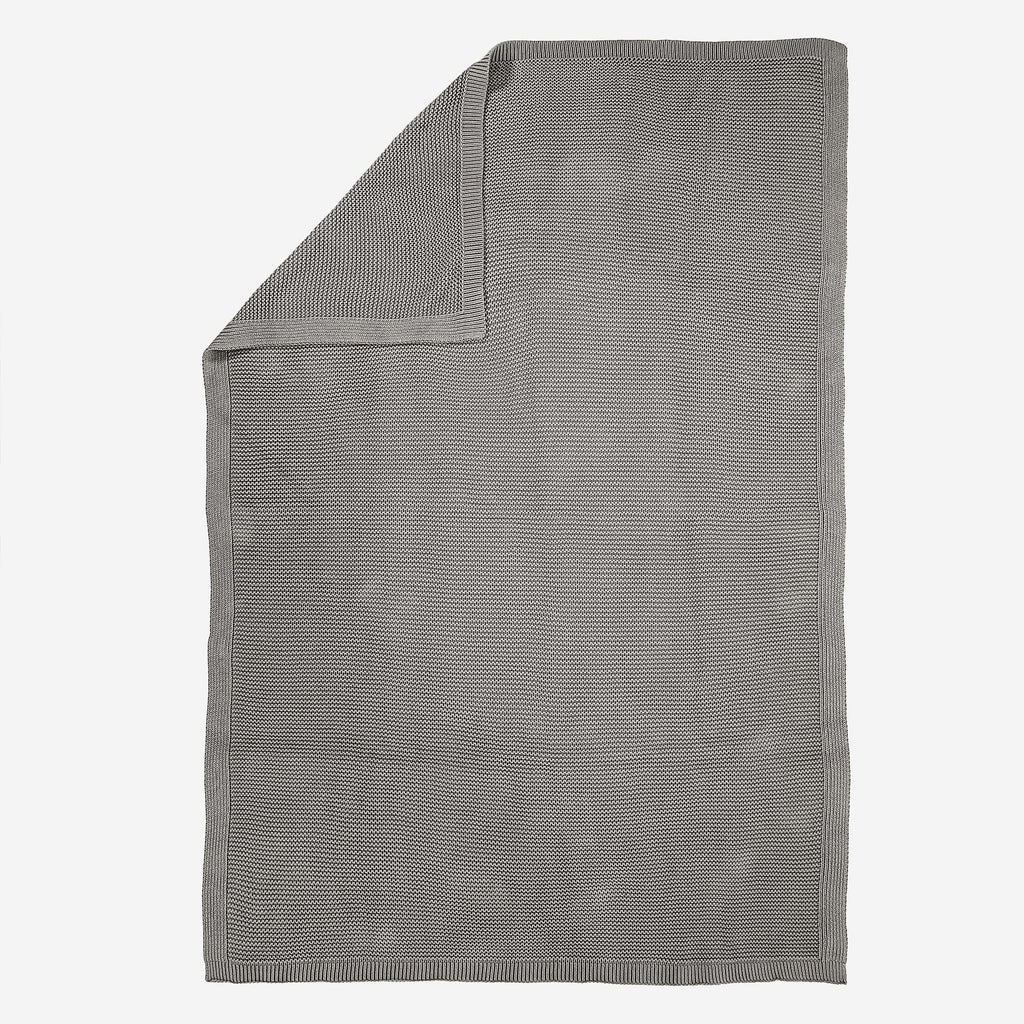 Kuscheldecke / Tagesdecke - 100% Baumwoll Ellos Grau 03