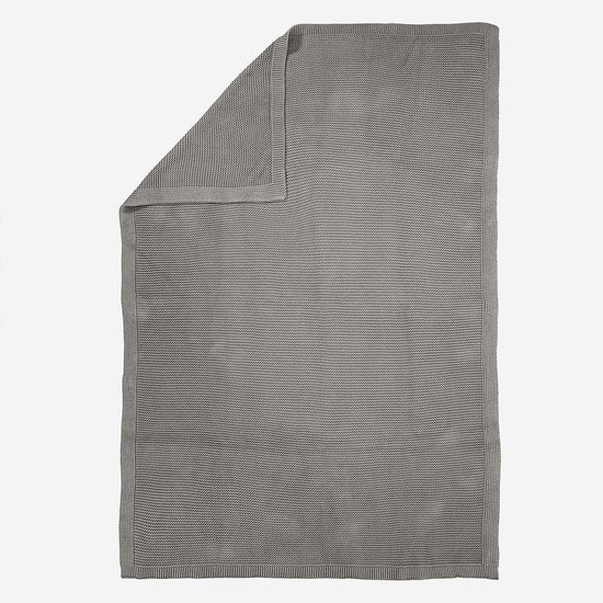 Kuscheldecke / Tagesdecke - 100% Baumwoll Ellos Grau 03