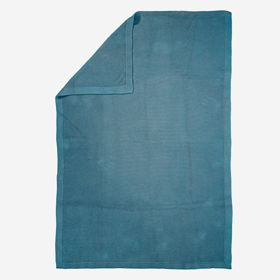Kuscheldecke / Tagesdecke - 100% Baumwoll Ellos Türkis 03