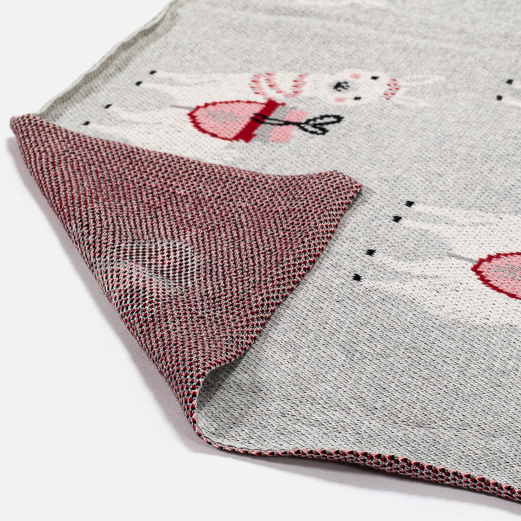 Kinder Kuscheldecke / Tagesdecke - 100% Baumwoll Lama 02