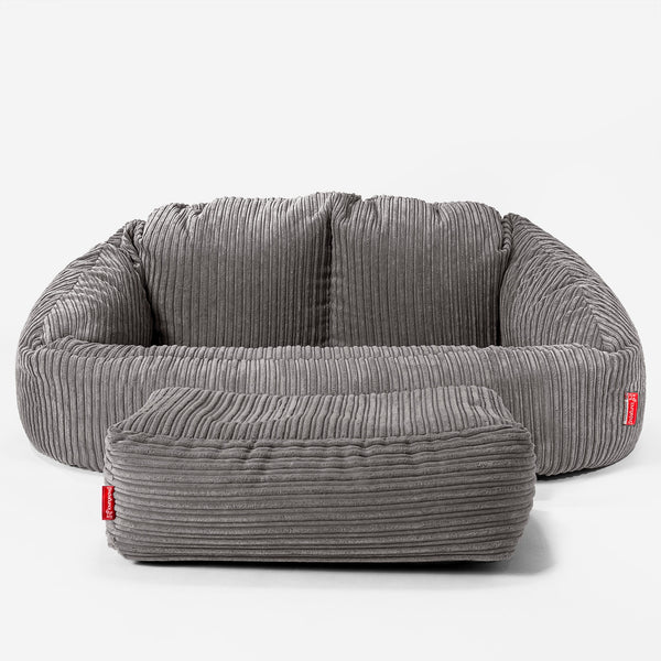 Riesen Bubble Kinder Sofa 2-14 Jahre - Cord Schiefergrau 01