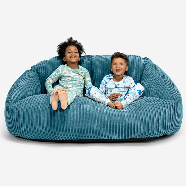 Riesen Bubble Kinder Sofa 2-14 Jahre - Cord Türkis 01