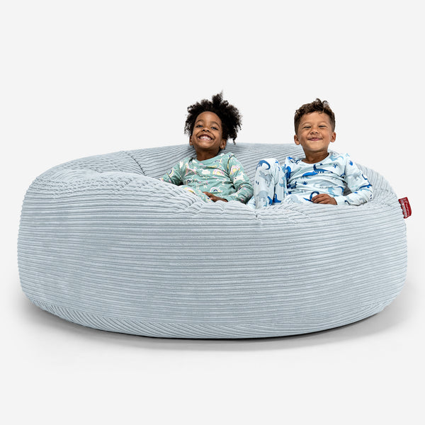 Riesen Familiengröße Kinder Sitzsack 2-14 Jahre - Cord Baby Blau 01