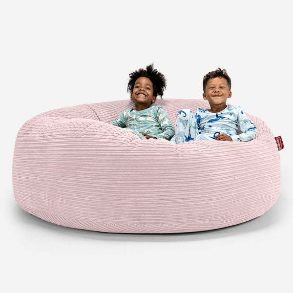 Riesen Familiengröße Kinder Sitzsack 2-14 Jahre - Cord Rosa 01