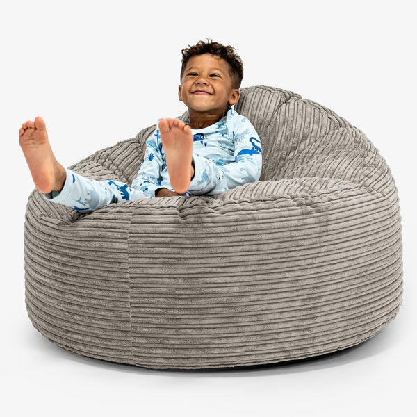 Riesen Kuschel Sitzsack für Kinder 3-8 Jahre - Cord Nerzfarben 01