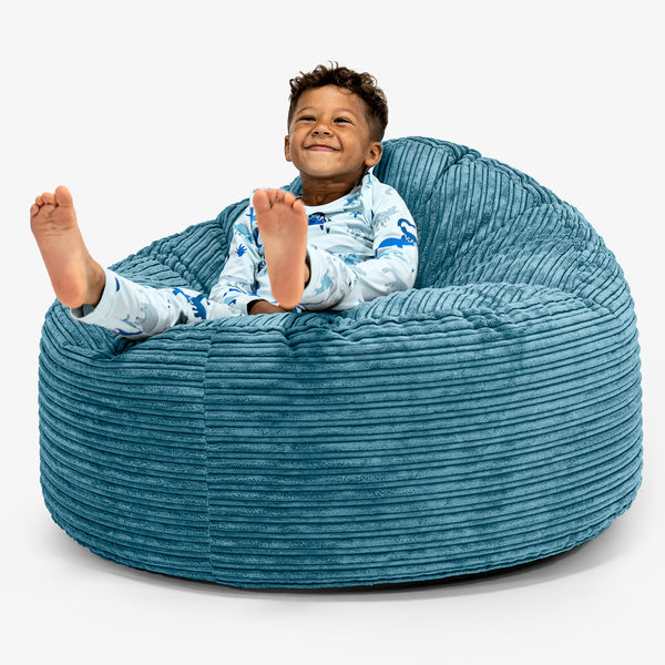 Riesen Kuschel Sitzsack für Kinder 3-8 Jahre - Cord Türkis 01